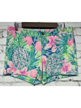 Womens Lilly Pulitzer Callahan Tropical Floral Knit Shorts Sz 10